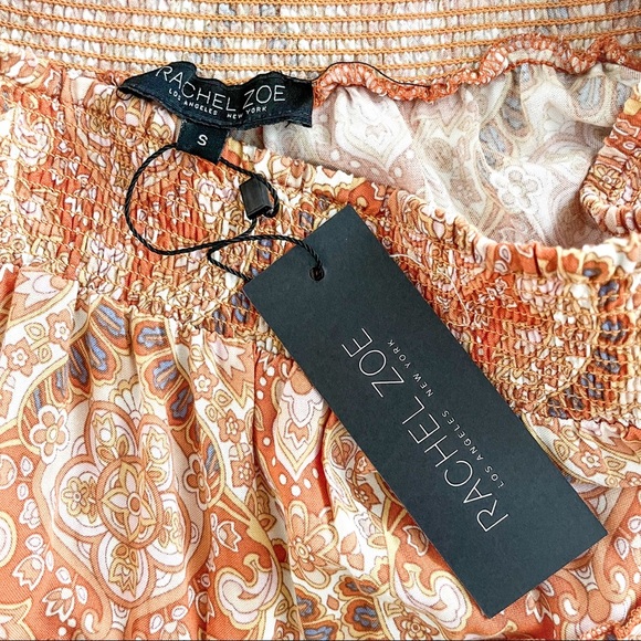 NWT Rachel Zoe Pleated Paisley Floral Print Mini Skirt - Picture 7 of 10